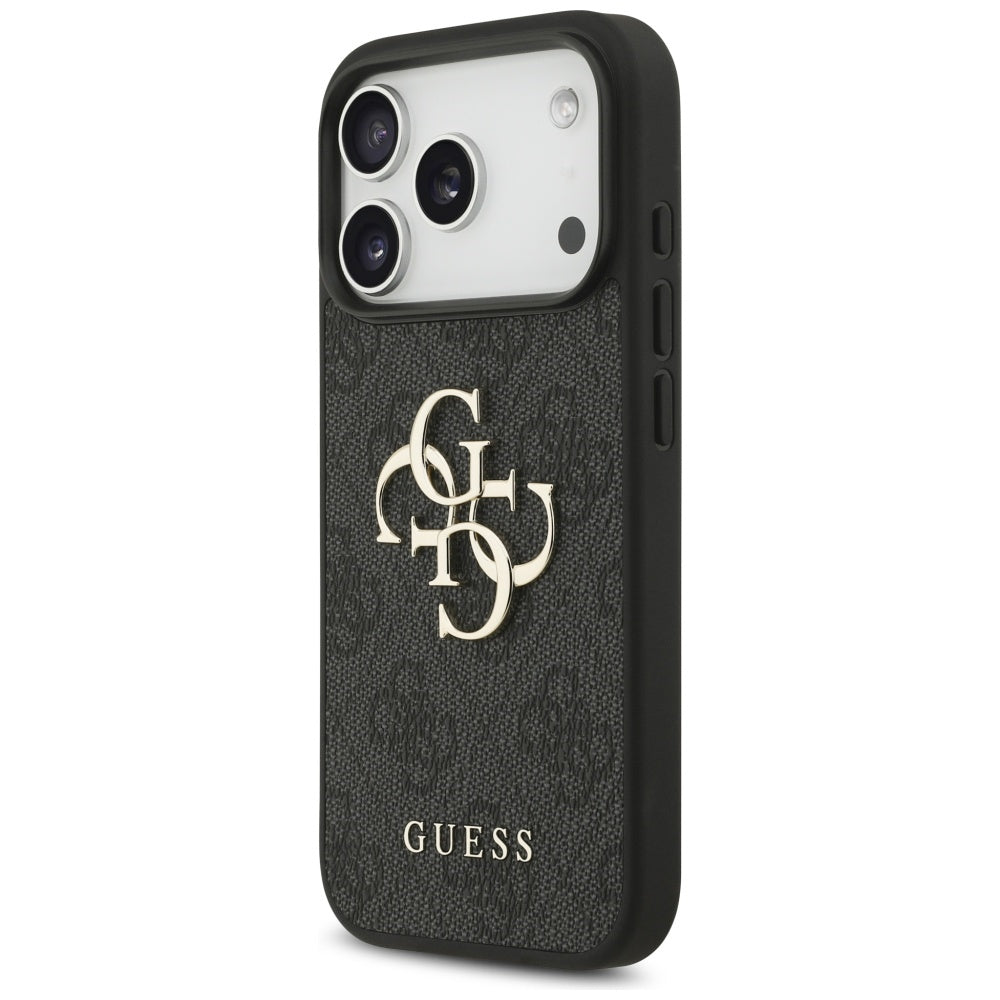 Калъф за Apple iPhone 17 Pro, Guess, 4G Classic Logo with Strap, Черен