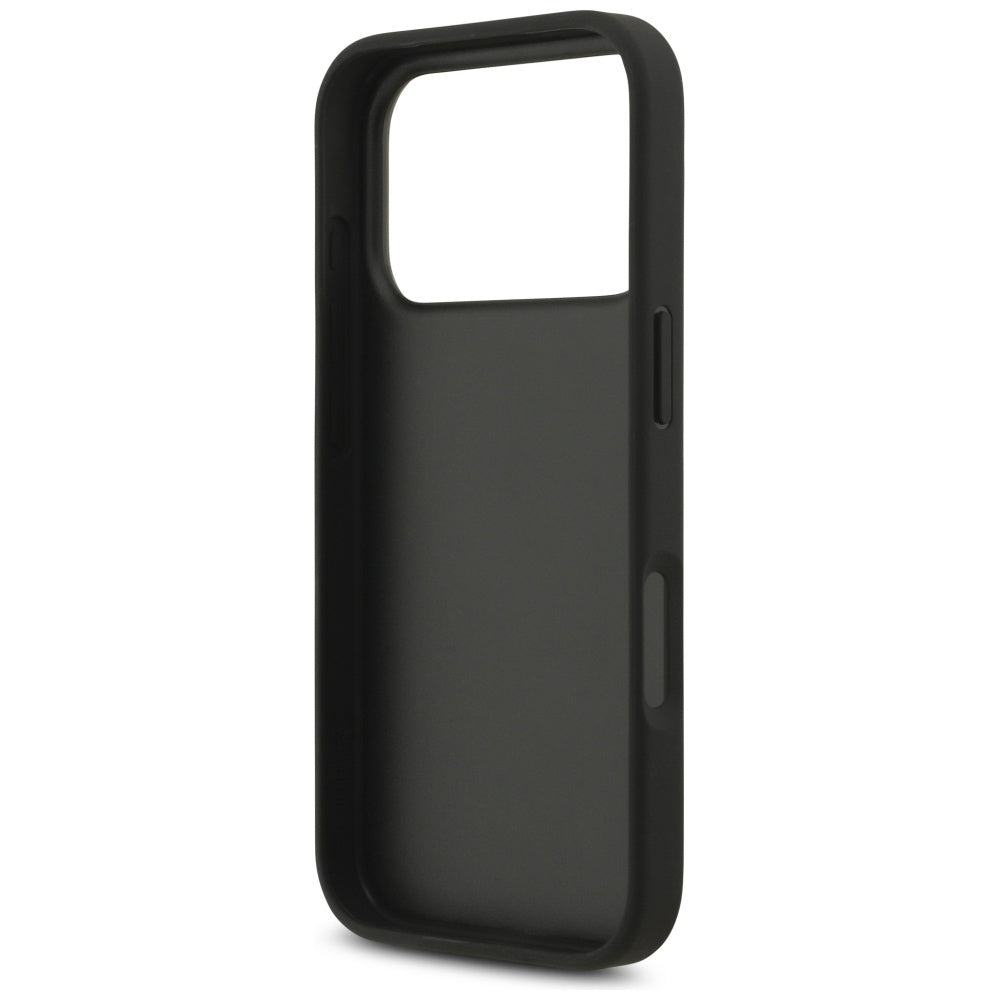 Калъф за Apple iPhone 17 Pro, Guess, 4G Classic Logo with Strap, Черен