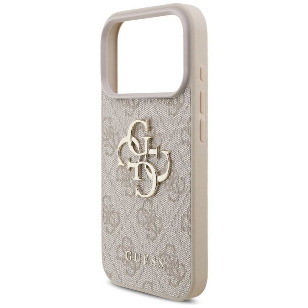Калъф за Apple iPhone 17 Pro, Guess, 4G Classic Logo with Strap, Розов
