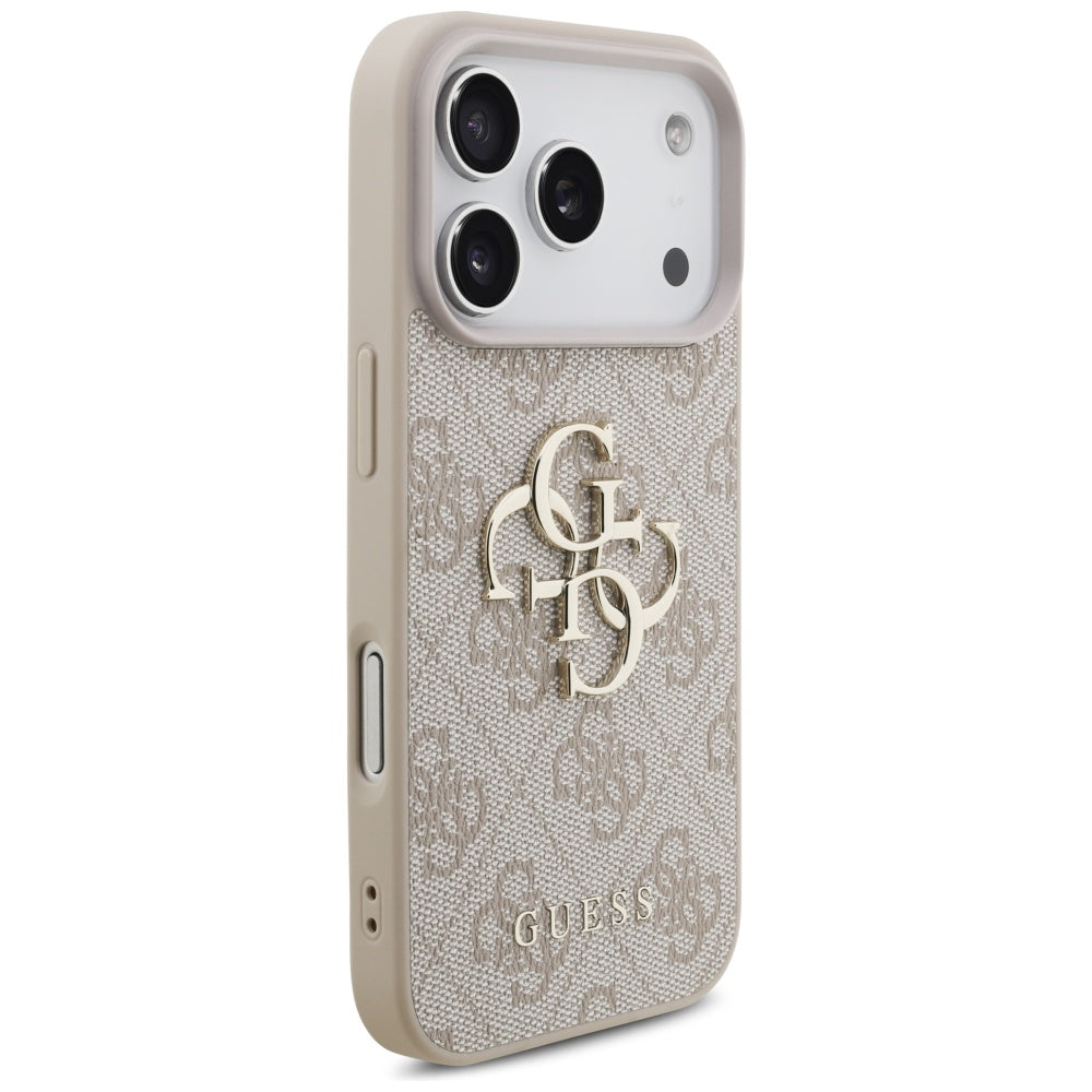 Калъф за Apple iPhone 17 Pro, Guess, 4G Classic Logo with Strap, Розов