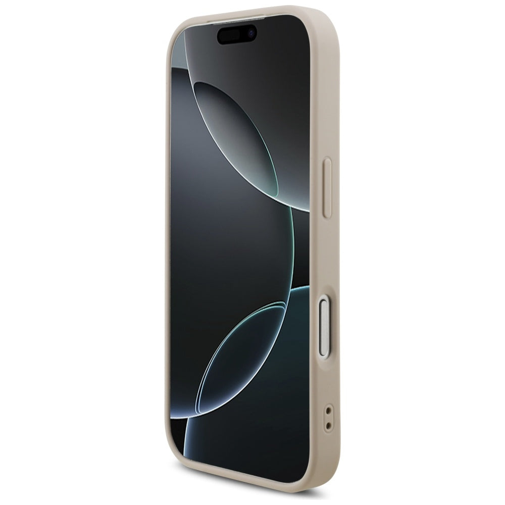 Калъф за Apple iPhone 17 Pro, Guess, 4G Classic Logo with Strap, Розов