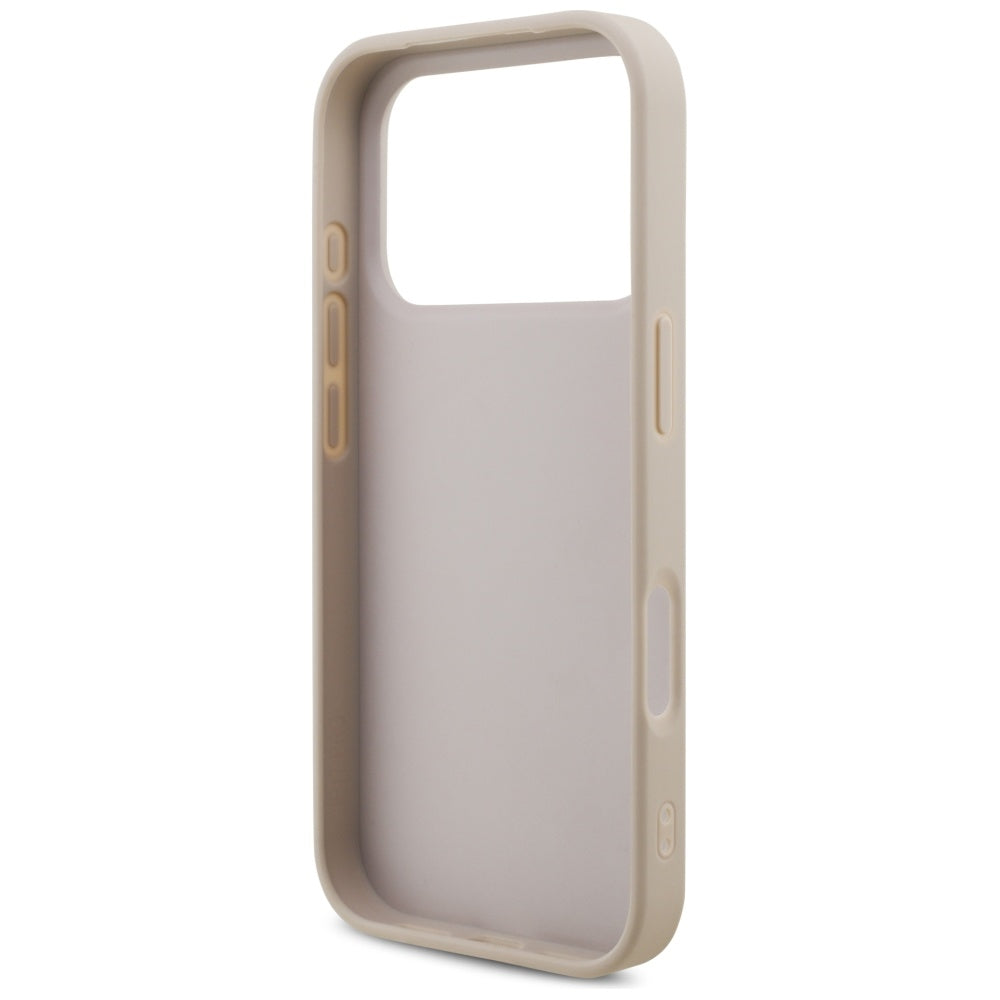 Калъф за Apple iPhone 17 Pro, Guess, 4G Classic Logo with Strap, Розов