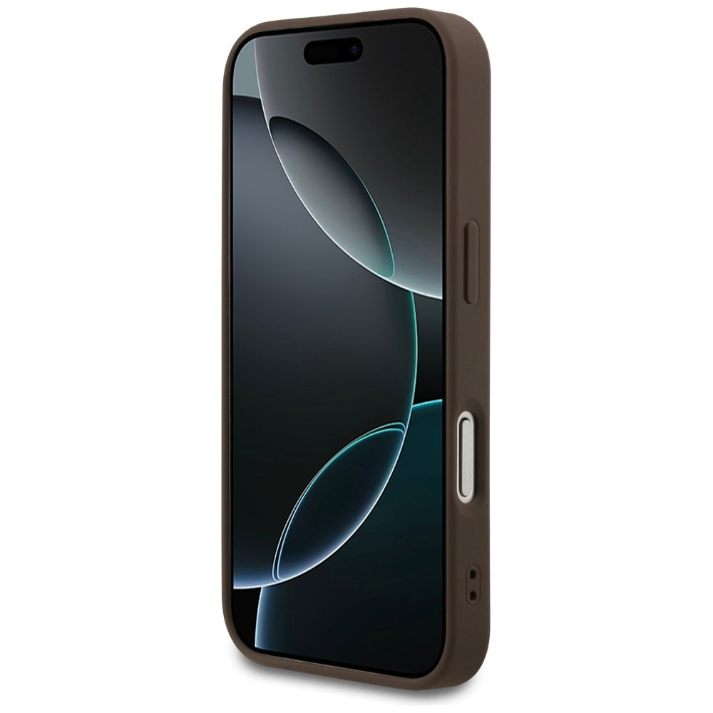 Калъф за Apple iPhone 17 Pro, Guess, 4G Classic, Кафяв