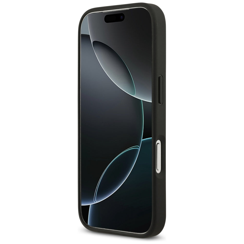Case for Apple iPhone 17 Pro, Guess, 4G Double Card Triangle, Black