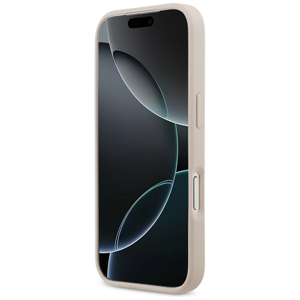 Калъф за Apple iPhone 17 Pro, Guess, 4G Double Card Triangle, Розов