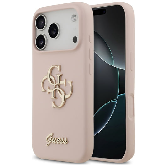 Калъф за Apple iPhone 17 Pro, Guess, Big 4G Script, Светлорозов