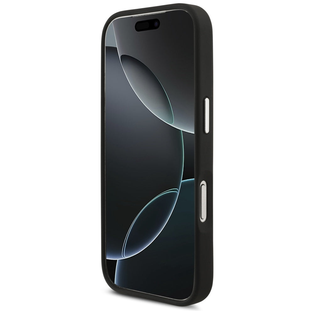 Калъф за Apple iPhone 17 Pro, Karl Lagerfeld, Grained Karl & Choupette's Heads Pins and Logo, Черен