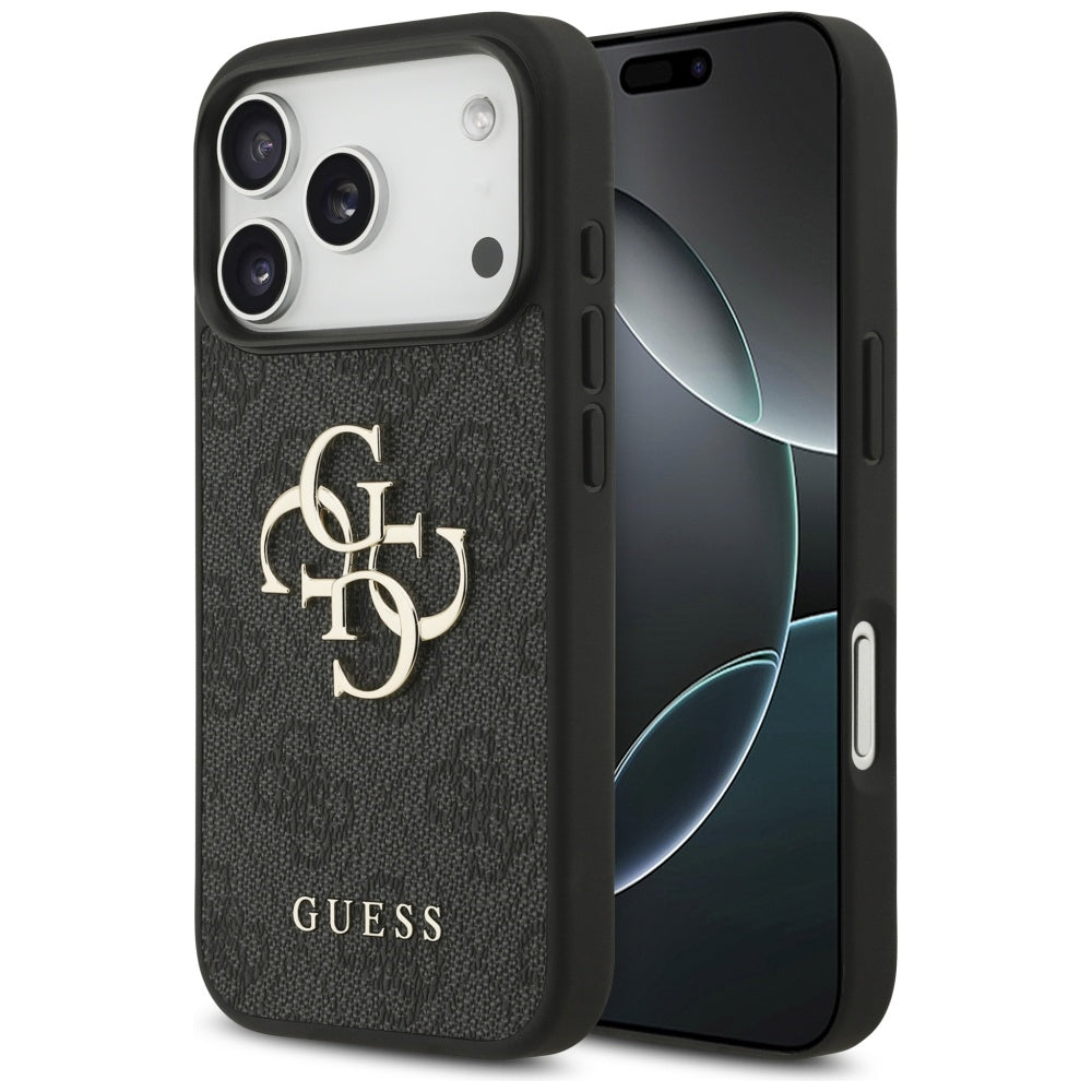 Калъф за Apple iPhone 17 Pro Max, Guess, 4G Big Logo, Черен