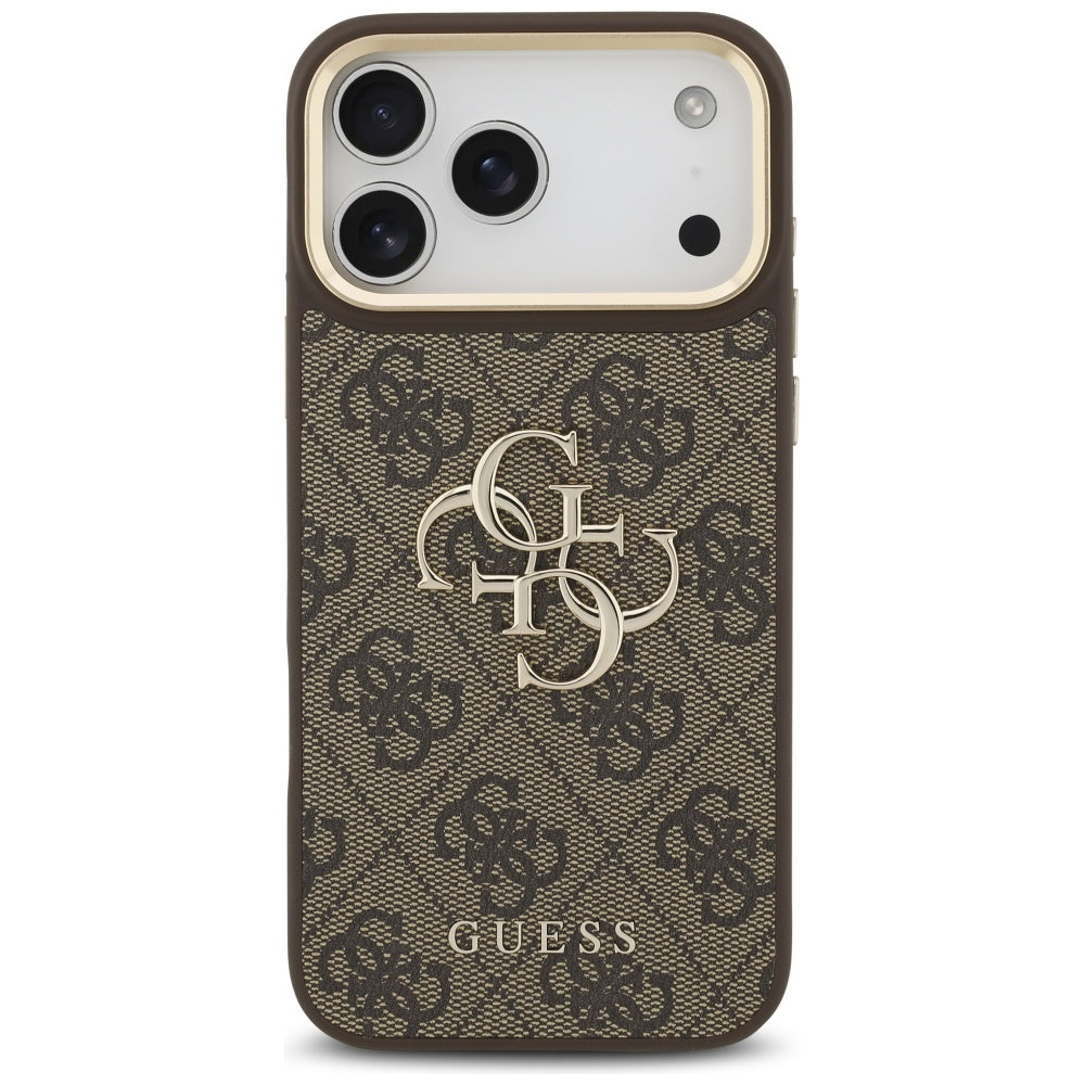 Калъф за Apple iPhone 17 Pro Max, Guess, Big 4G Classic Logo with Big Strap, Кафяв