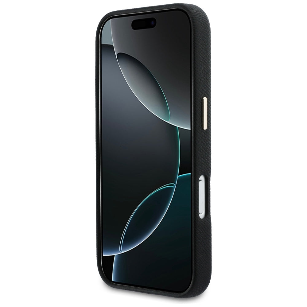 Калъф за Apple iPhone 17 Pro Max, Guess, Resin Logo, Черен