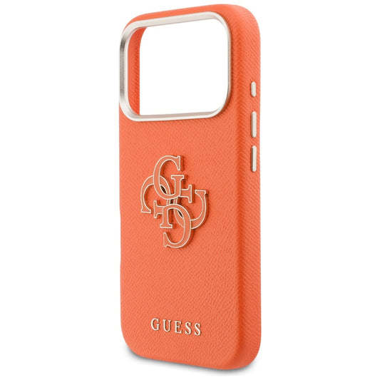 Калъф за Apple iPhone 17 Pro Max, GUESS, Resin Logo, Оранжев