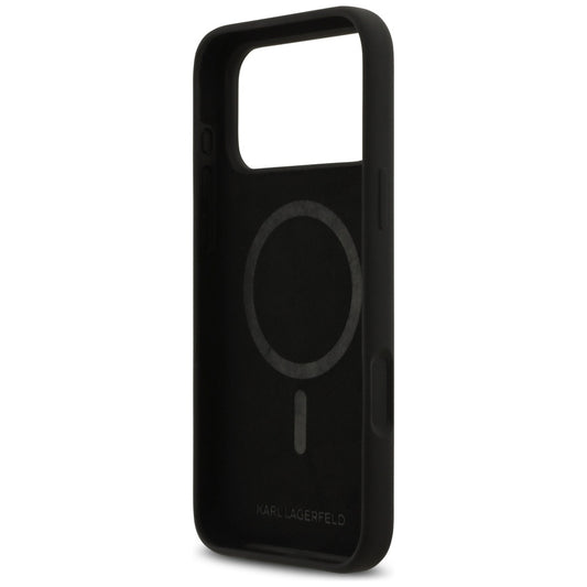 Калъф за Apple iPhone 17 Pro Max, Karl Lagerfeld, Sketch and Logo Karl & Choupette, Черен