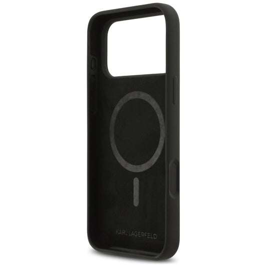 Калъф за Apple iPhone 17 Pro Max, Karl Lagerfeld, Sketch and Logo Karl, Черен