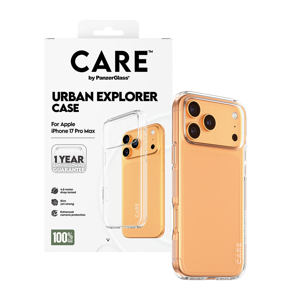 Калъф за Apple iPhone 17 Pro Max, PanzerGlass, Care Urban Explorer, Прозрачен