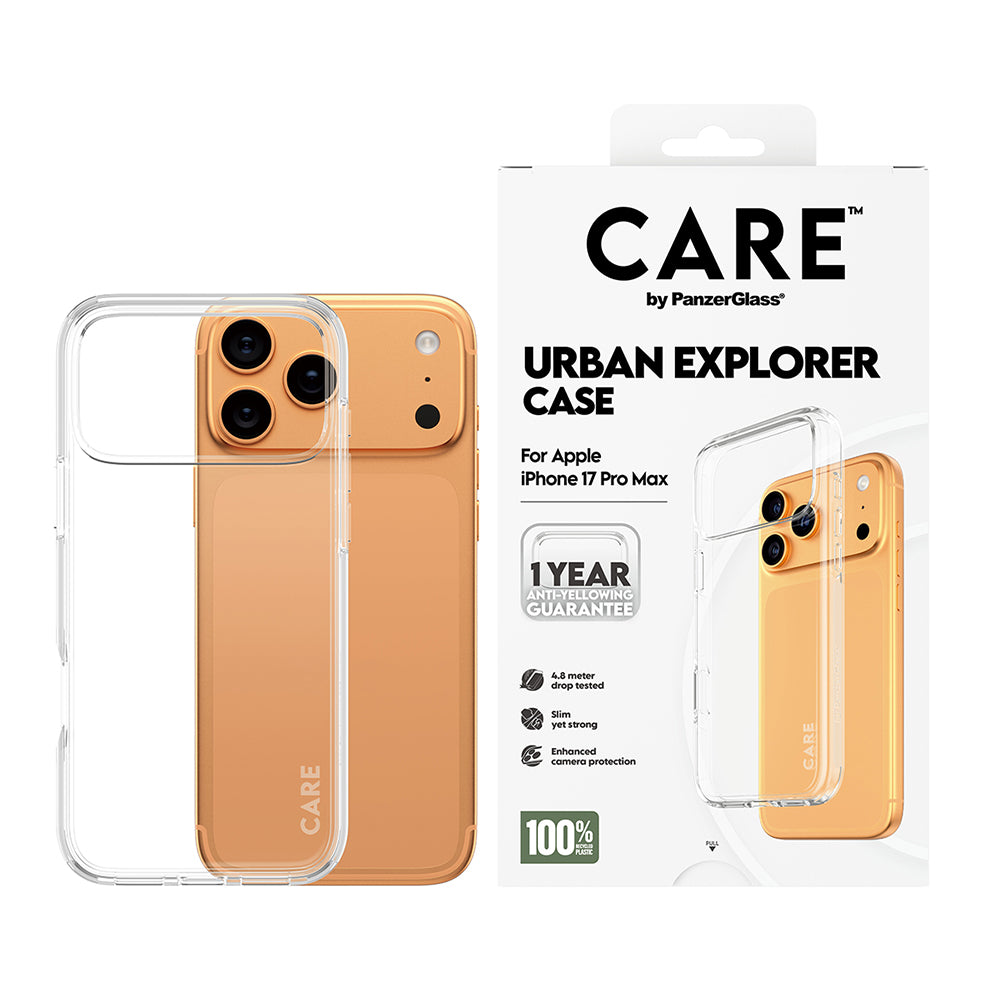 Калъф за Apple iPhone 17 Pro Max, PanzerGlass, Care Urban Explorer, Прозрачен