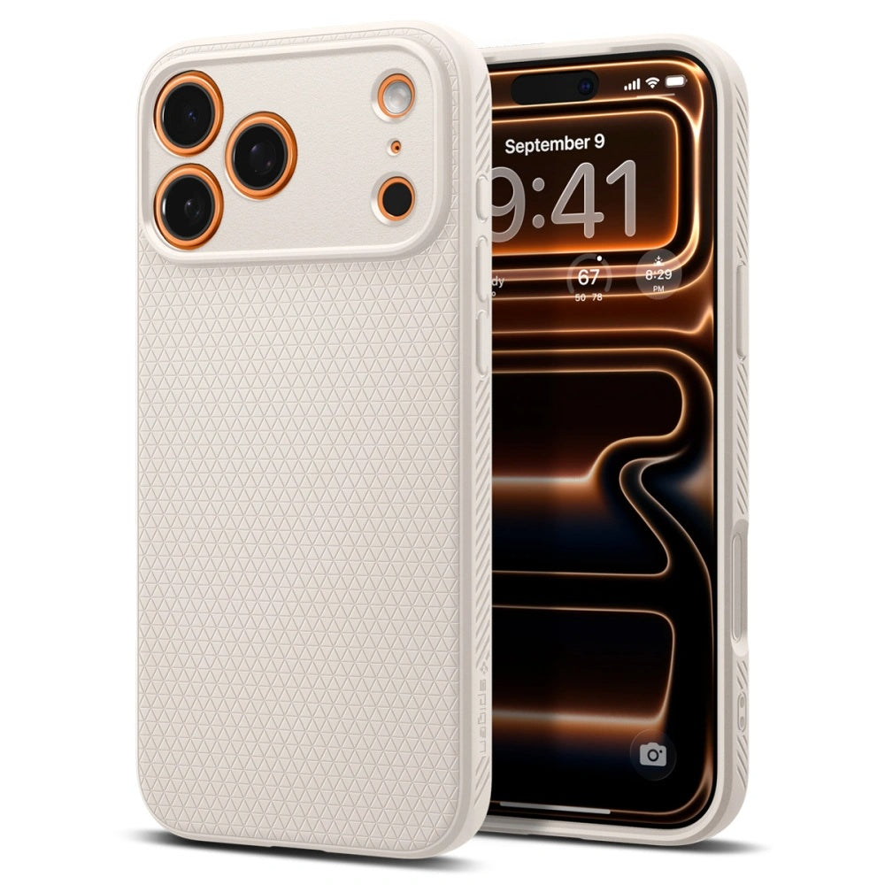 Калъф за Apple iPhone 17 Pro Max, Spigen, Liquid Air, Бежов