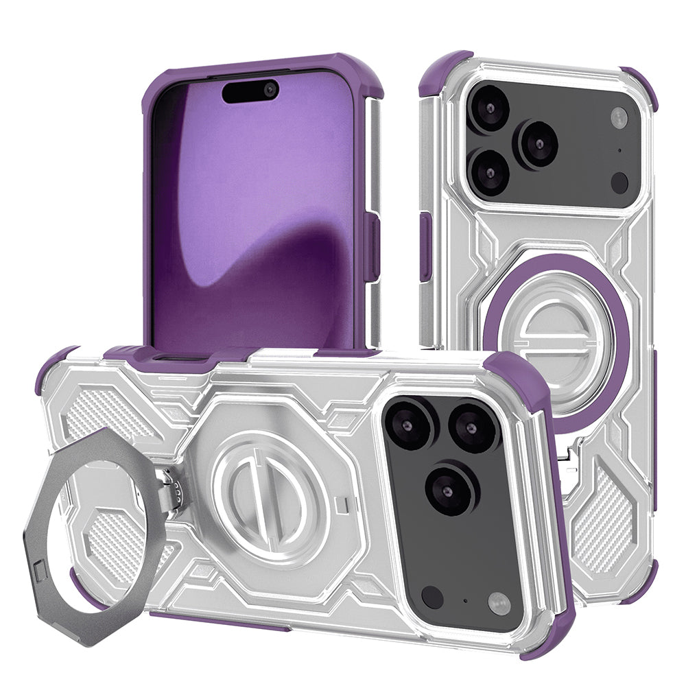 Калъф за Apple iPhone 17 Pro Max, Techsuit, Carbon Shield Pro, Лилав