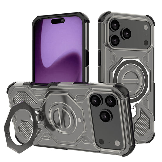 Калъф за Apple iPhone 17 Pro Max, Techsuit, Carbon Shield Pro, Светло черен