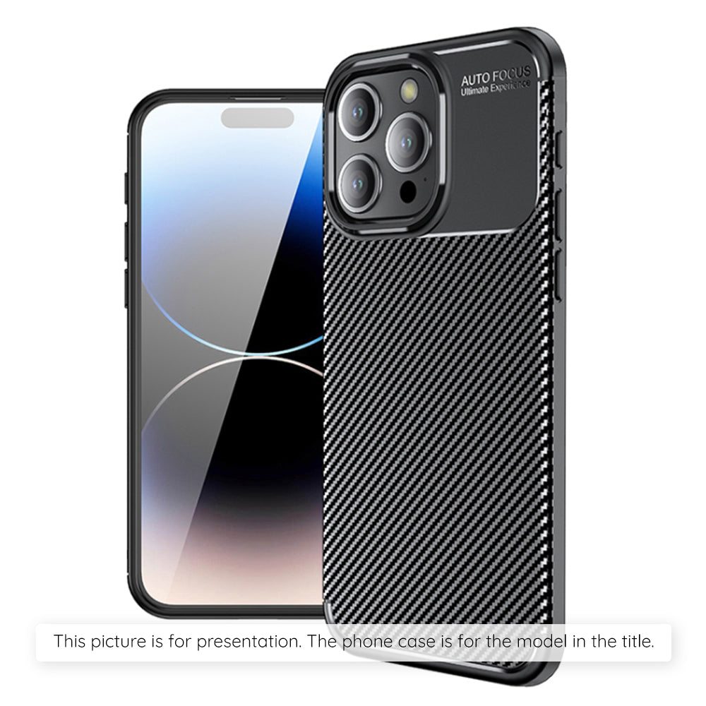 Калъф за Apple iPhone 17 Pro Max, Techsuit, CarbonFiber, Черен