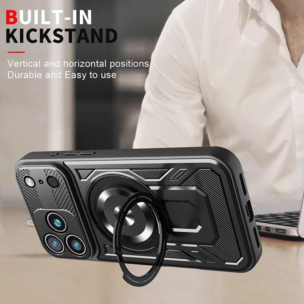 Калъф за Apple iPhone 17 Pro Max, Techsuit, RuggedCam, Лилав