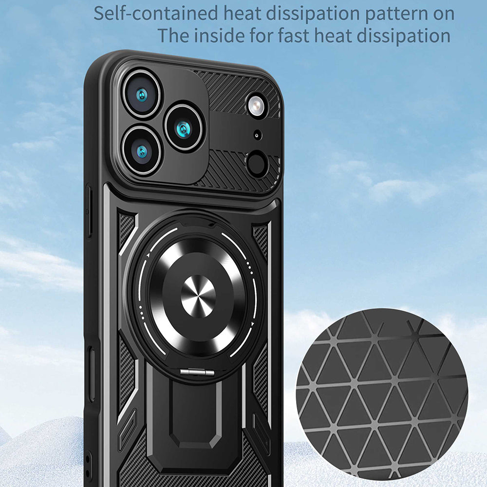 Калъф за Apple iPhone 17 Pro Max, Techsuit, RuggedCam, Лилав