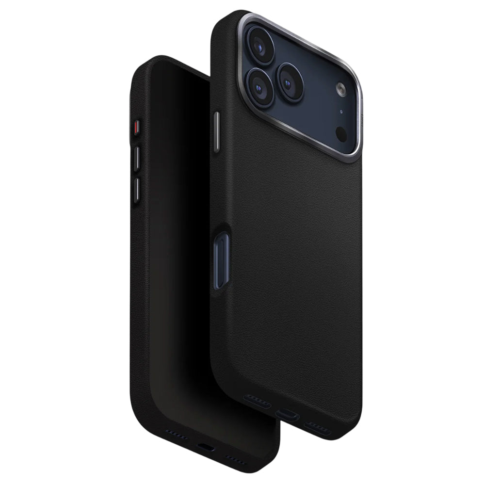 Калъф за Apple iPhone 17 Pro Max, UNIQ, Lyden Leatherette, Черен