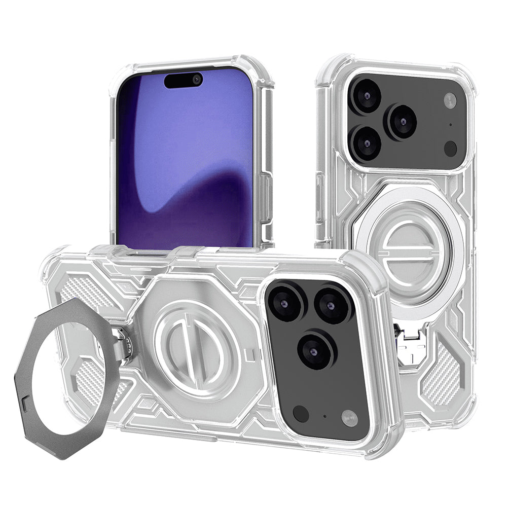 Калъф за Apple iPhone 17 Pro, Techsuit, Carbon Shield Pro, Бял
