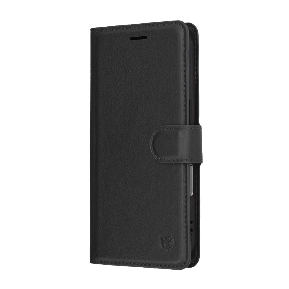 Калъф за Apple iPhone 17 Pro, Techsuit, Leather Folio, Черен
