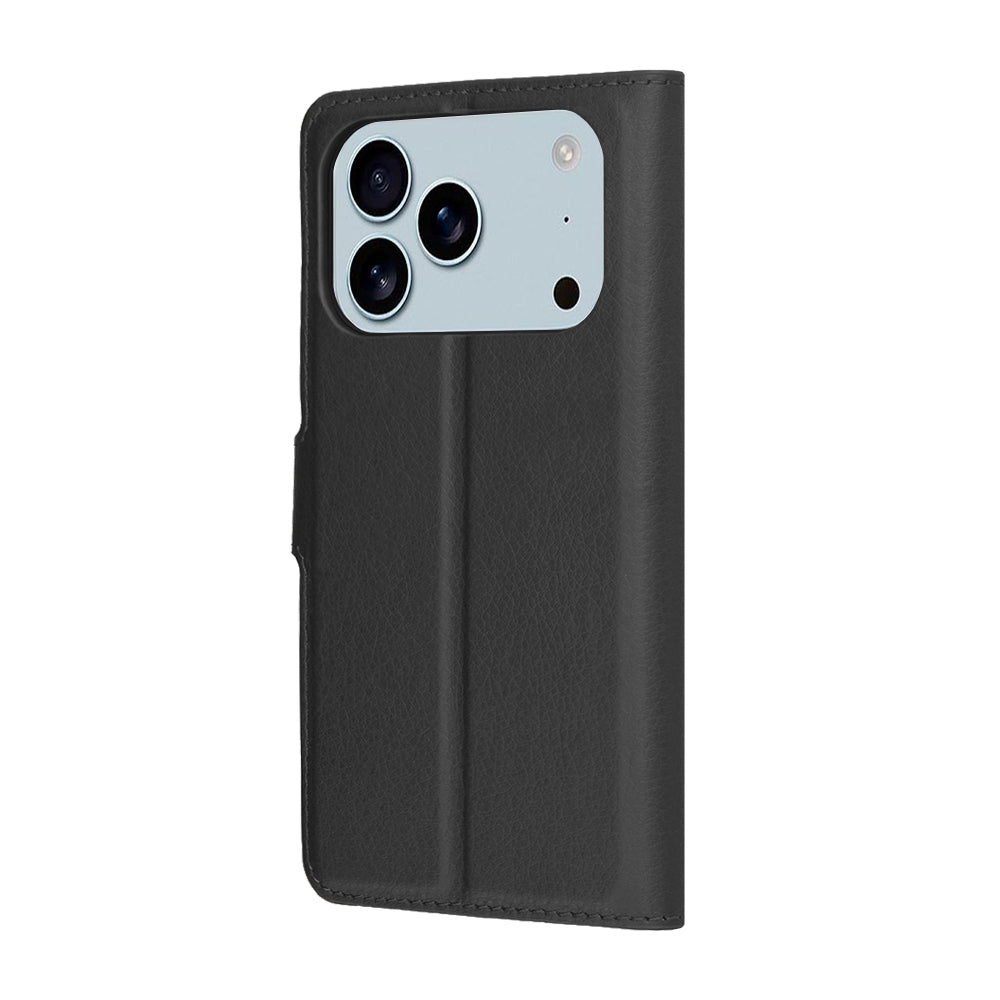 Калъф за Apple iPhone 17 Pro, Techsuit, Leather Folio, Черен