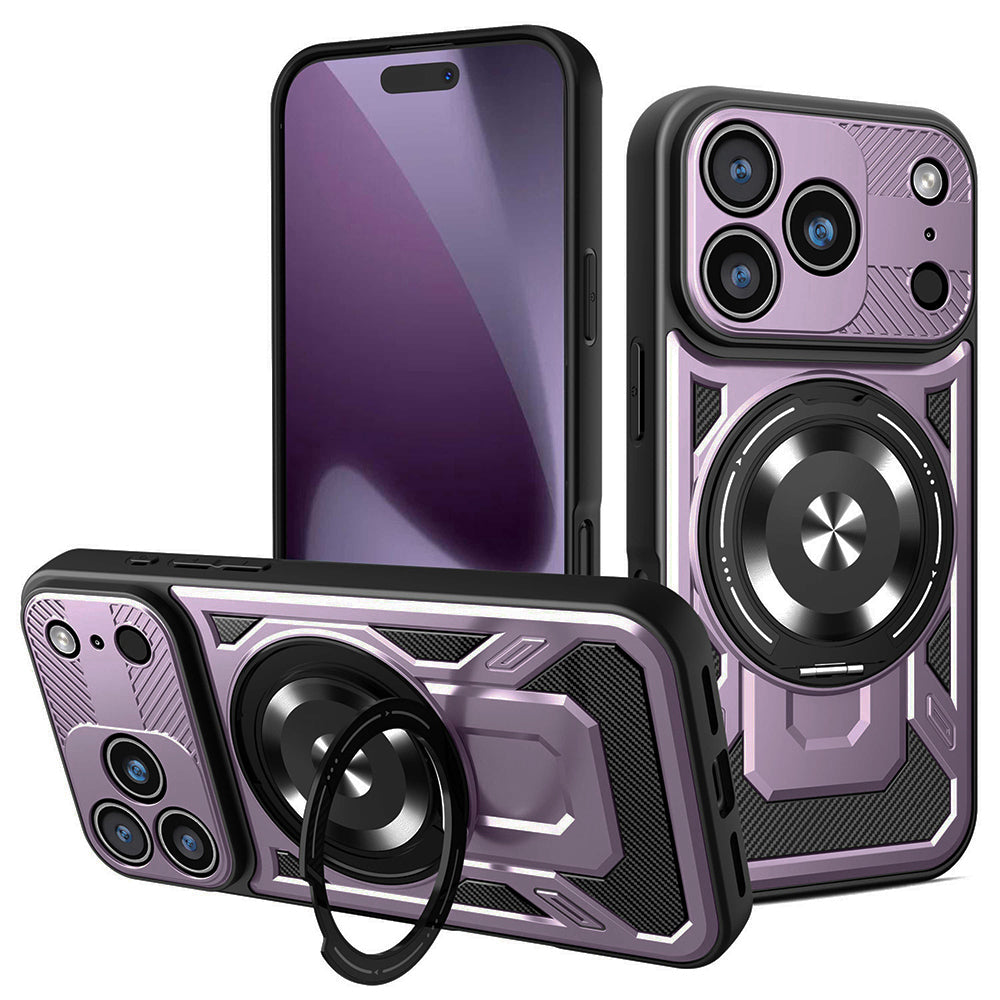 Калъф за Apple iPhone 17 Pro, Techsuit, RuggedCam, Лилав