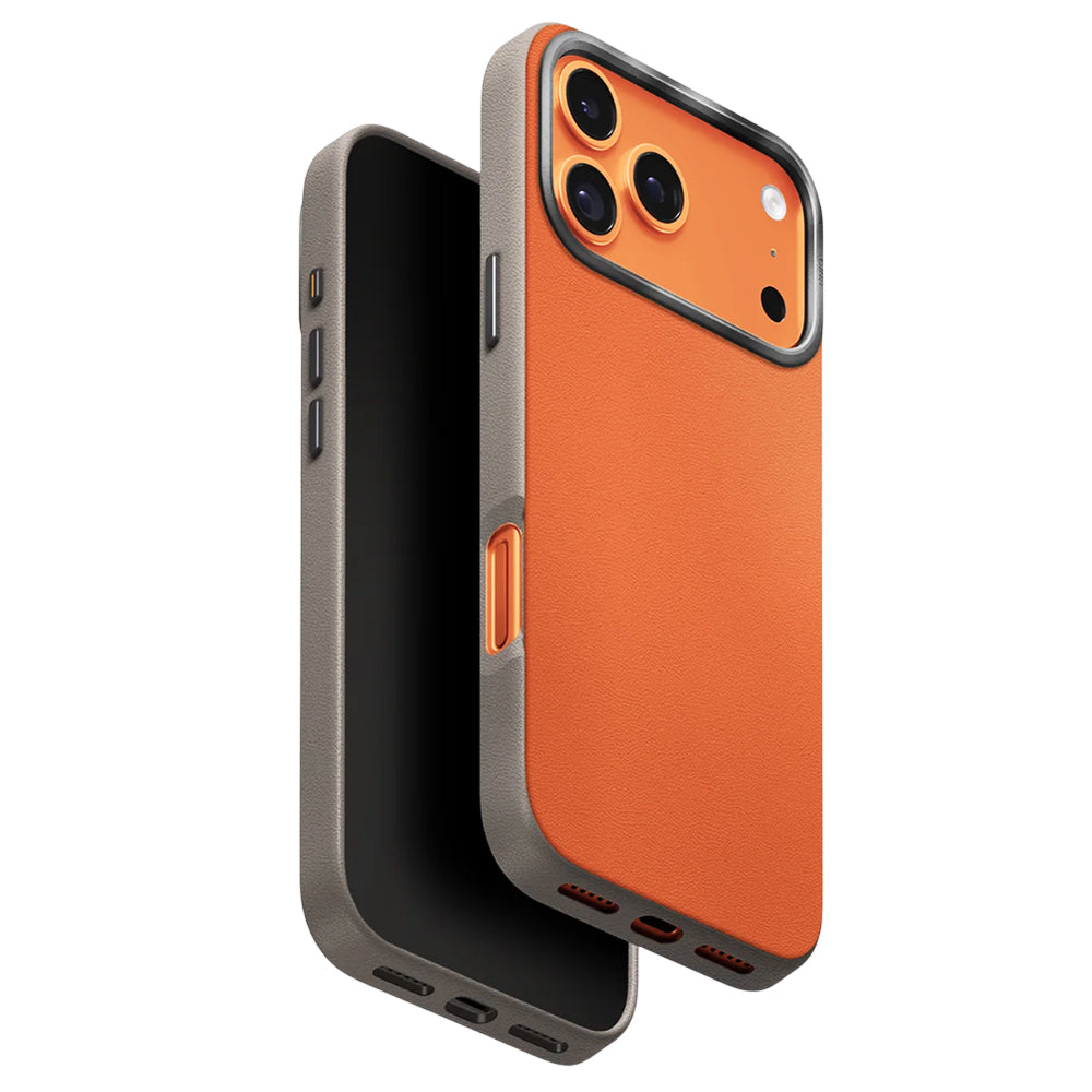 Калъф за Apple iPhone 17 Pro, UNIQ, Lyden Leatherette, Бежово Оранжев