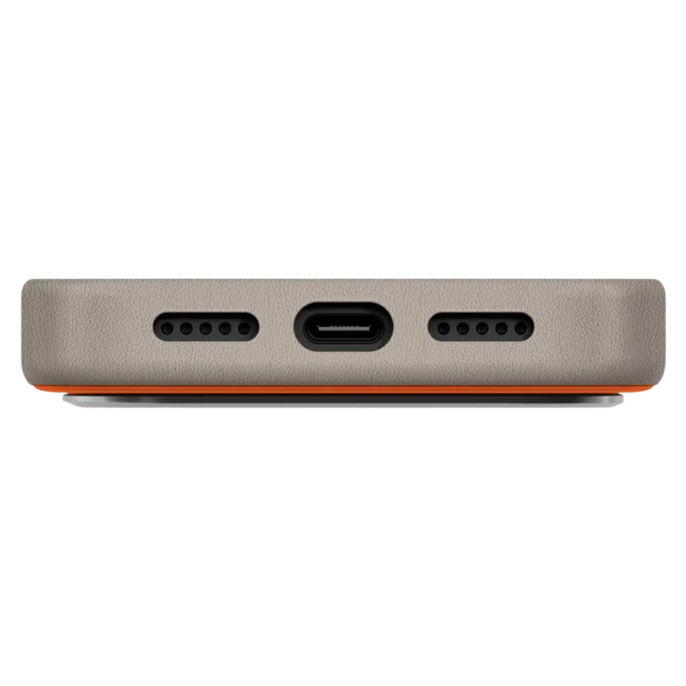 Калъф за Apple iPhone 17 Pro, UNIQ, Lyden Leatherette, Бежово Оранжев