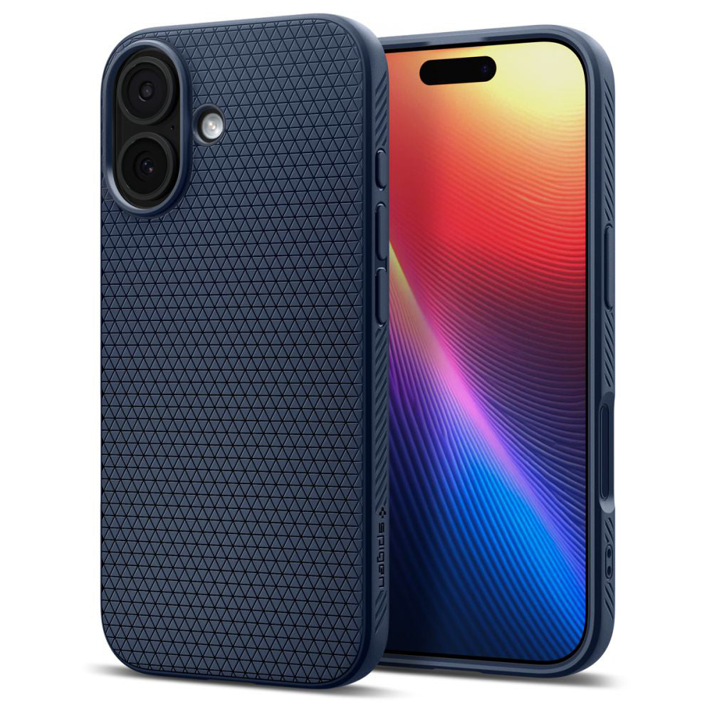 Калъф за Apple iPhone 17, Spigen, Liquid Air, Тъмносин ACS10370