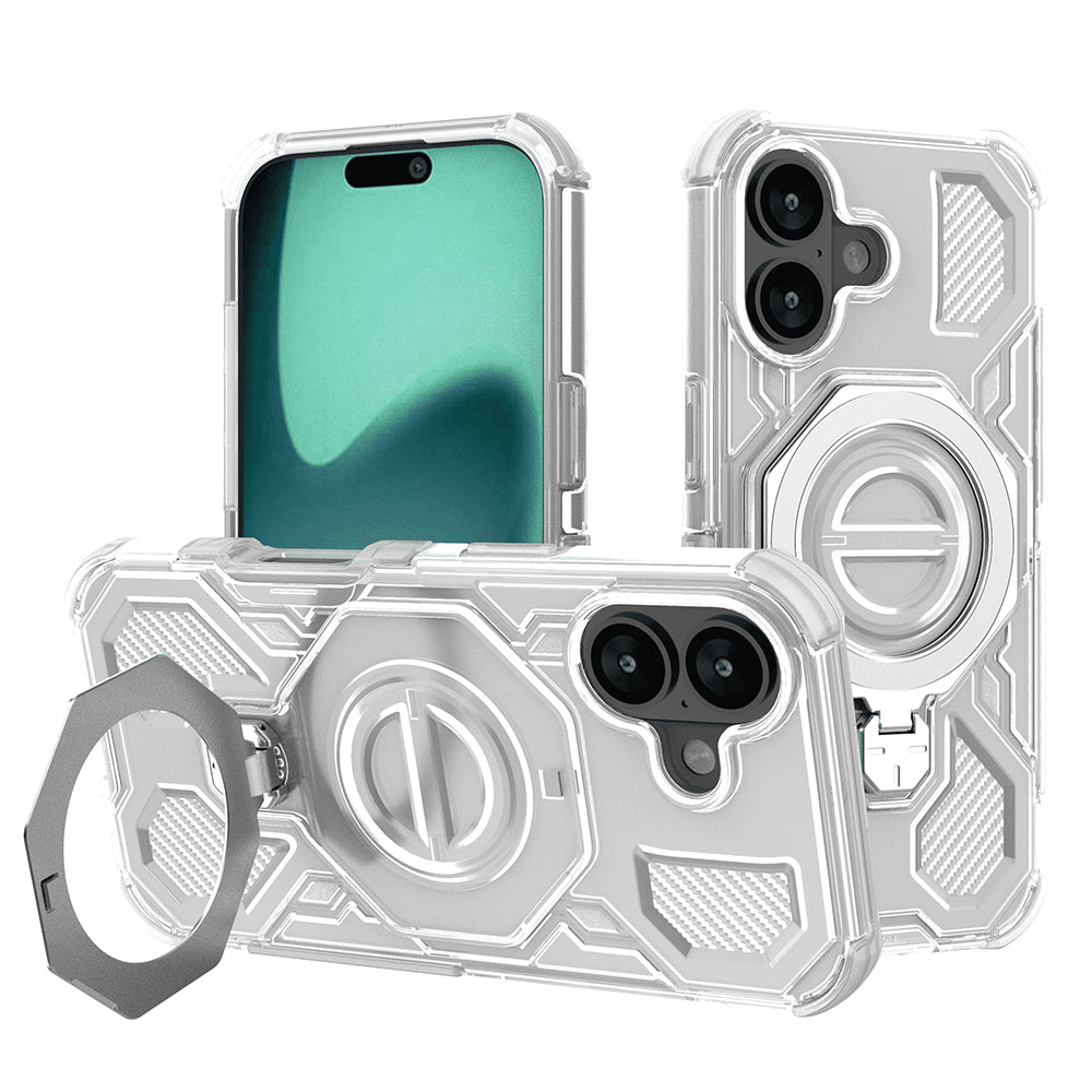 Калъф за Apple iPhone 17, Techsuit, Carbon Shield Pro, Бял