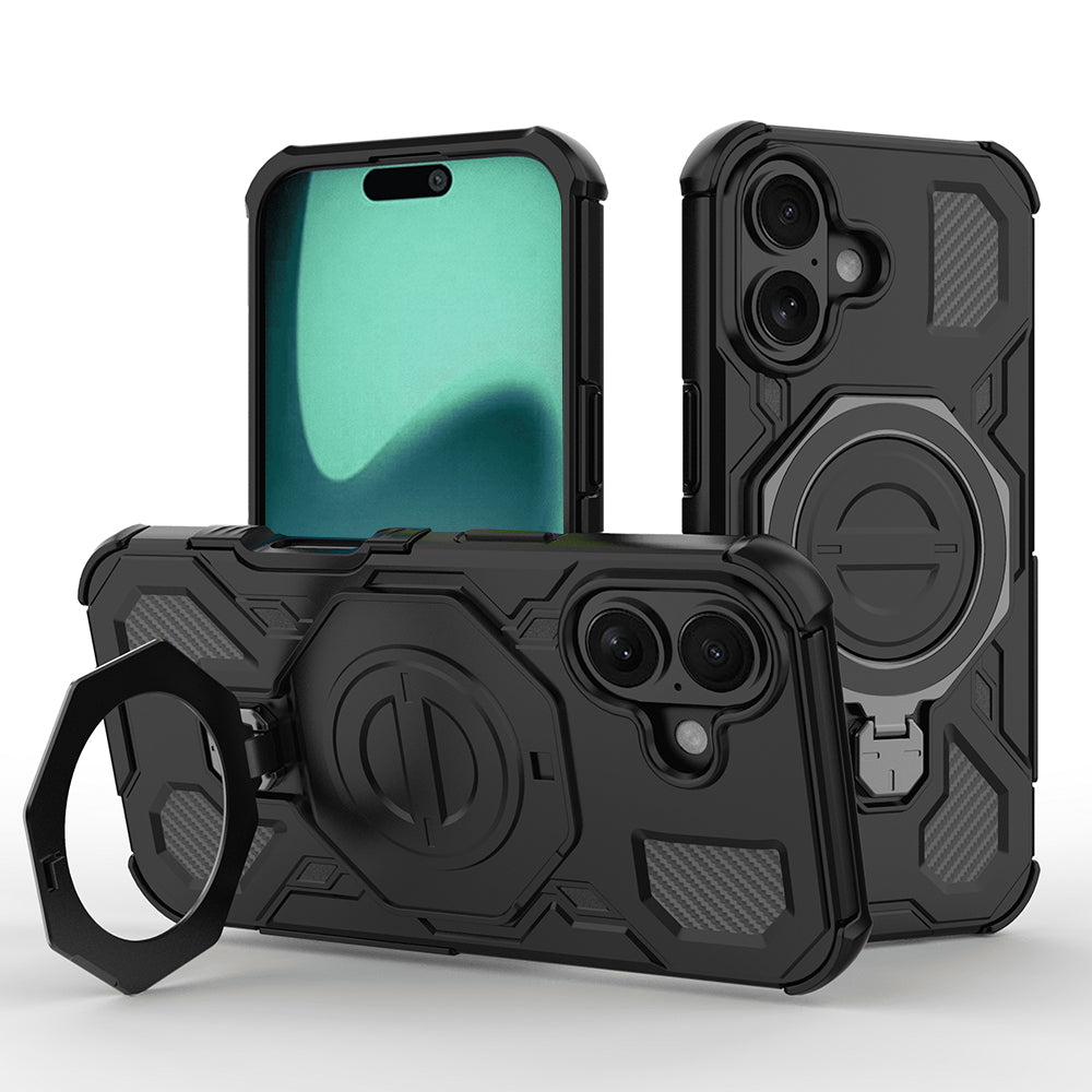 Калъф за Apple iPhone 17, Techsuit, Carbon Shield Pro, Черен