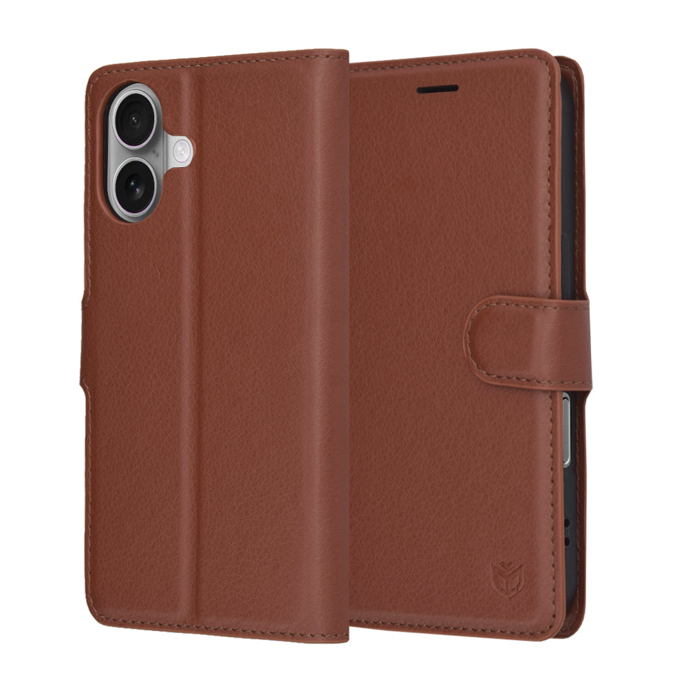 Калъф за Apple iPhone 17, Techsuit, Leather Folio, Кафяв