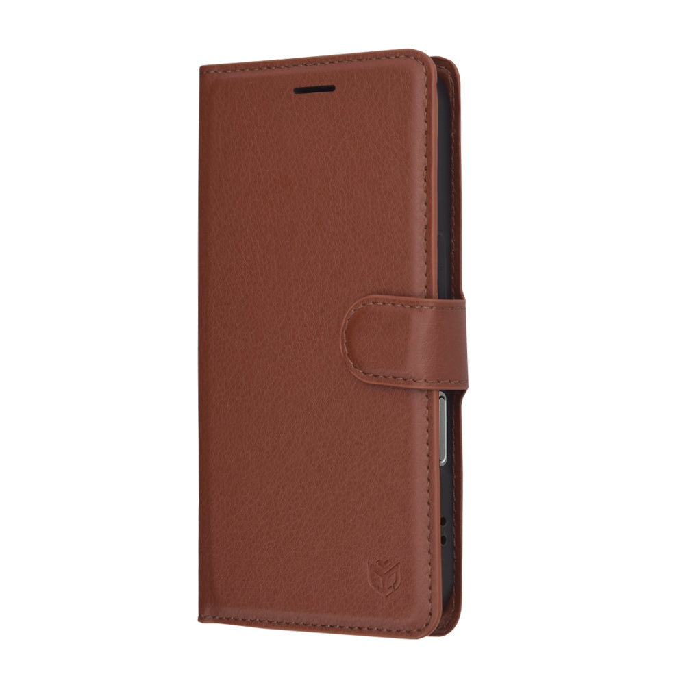 Калъф за Apple iPhone 17, Techsuit, Leather Folio, Кафяв