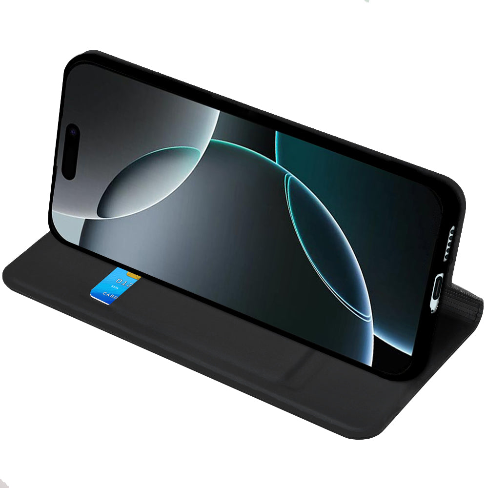 Калъф за Apple iPhone 17, Techsuit, Magskin Book, Черен