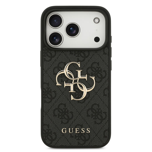 Case for Apple iPhone 18 Pro / 17 Pro, Guess, 4G Big Logo, Black
