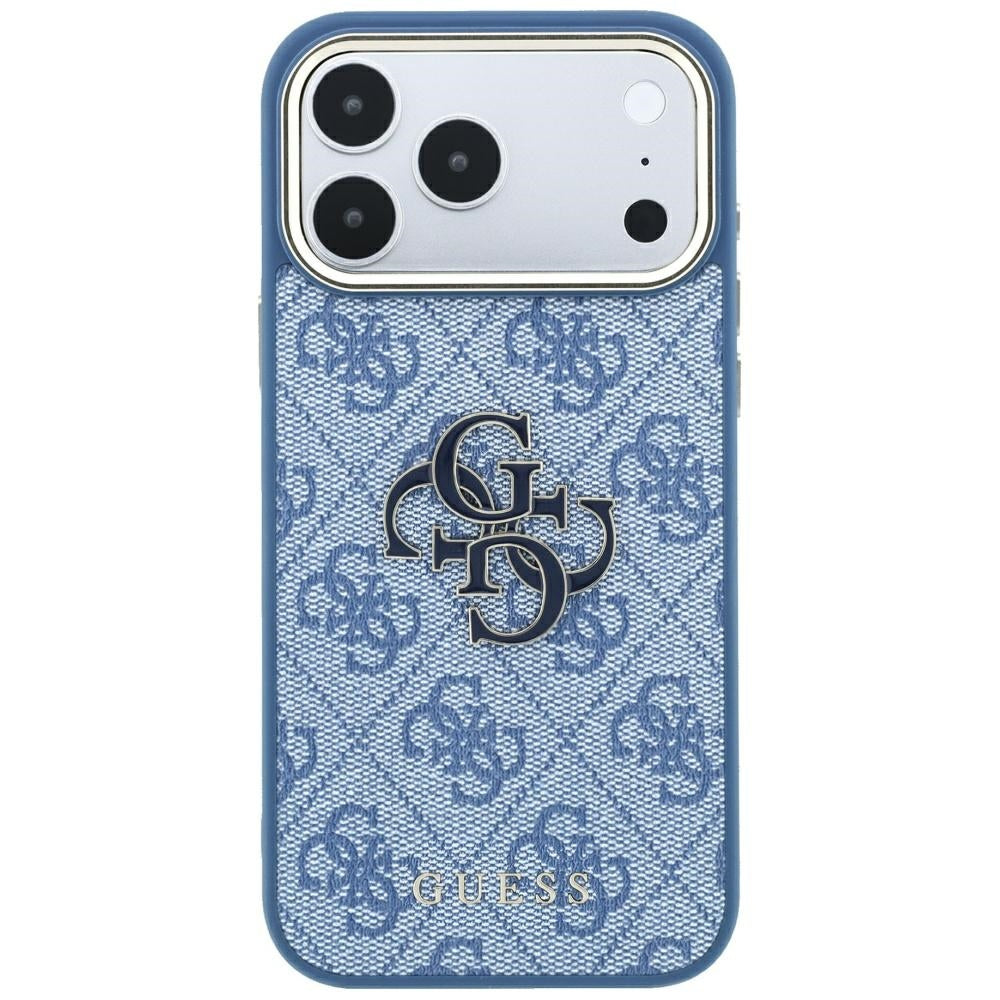 Калъф за Apple iPhone 18 Pro / 17 Pro, Guess, 4G Big Resin Logo, Син