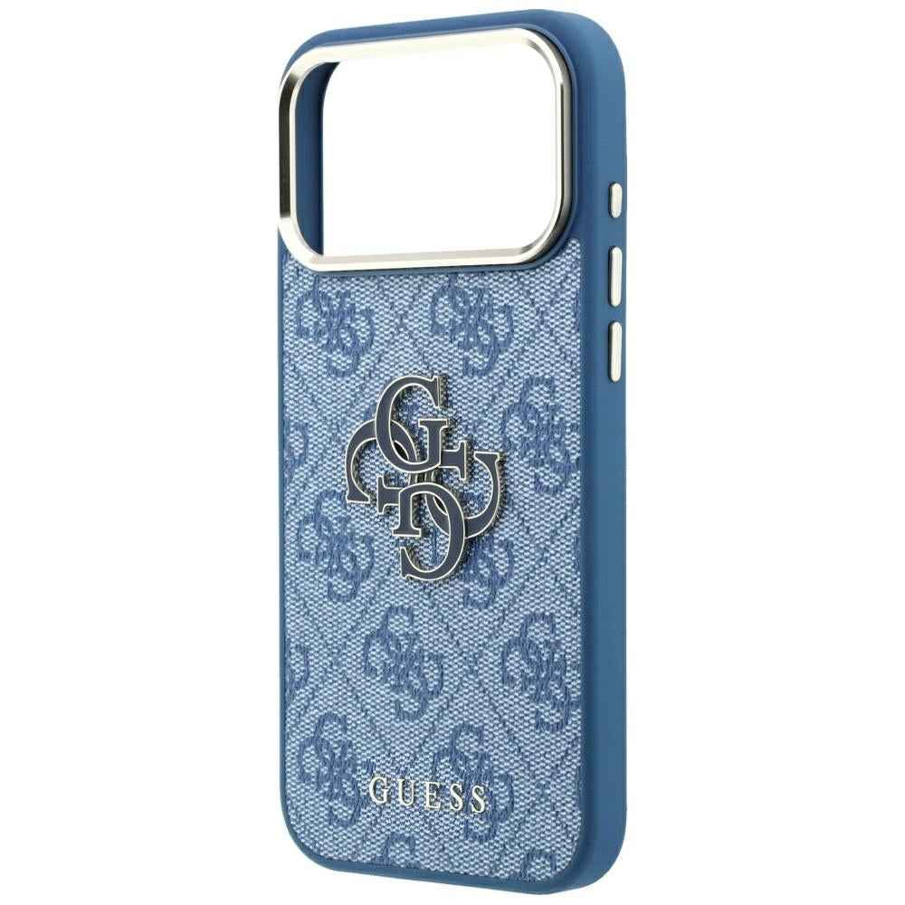 Калъф за Apple iPhone 18 Pro / 17 Pro, Guess, 4G Big Resin Logo, Син