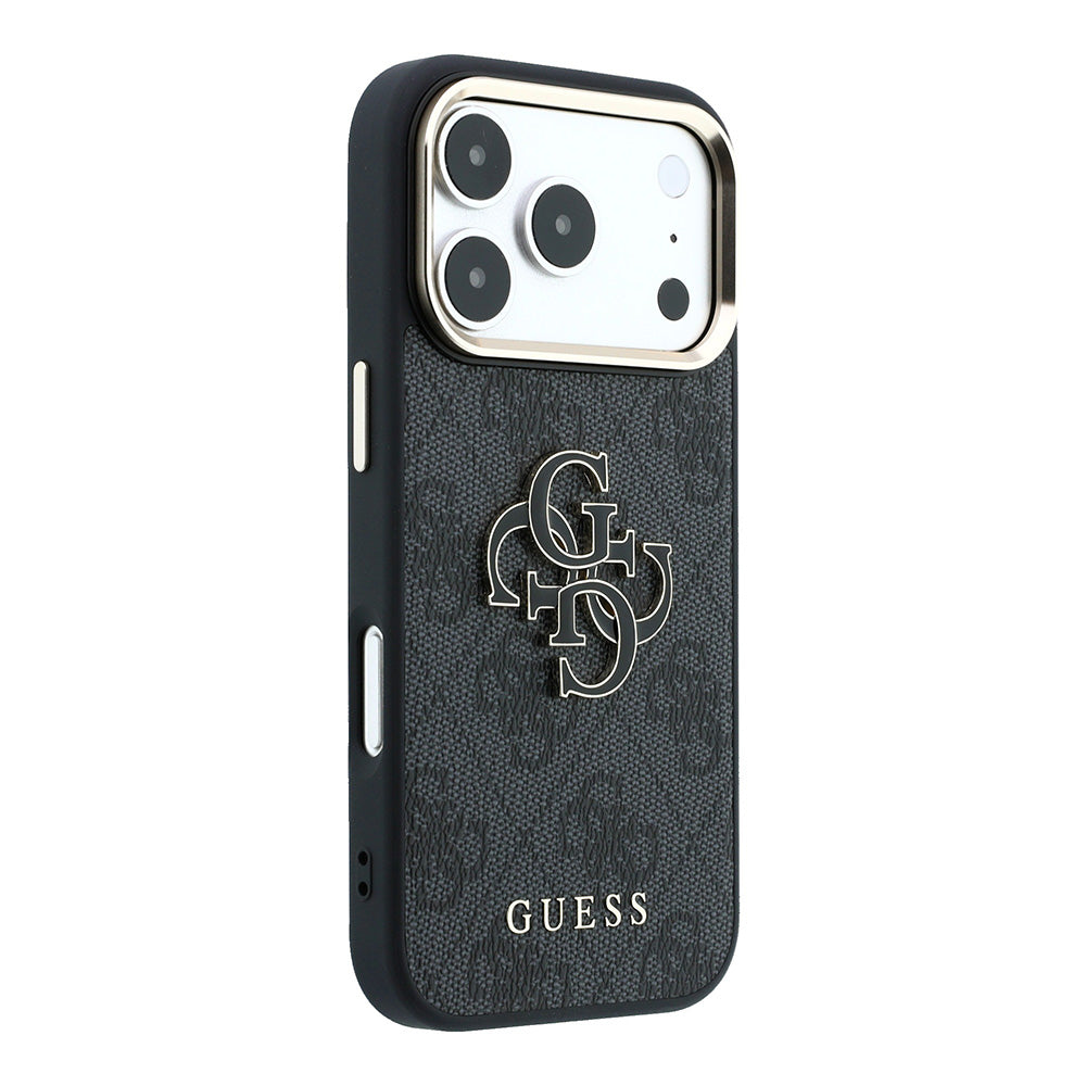 Калъф за Apple iPhone 18 Pro / 17 Pro, Guess, 4G Big Resin Logo, Черен