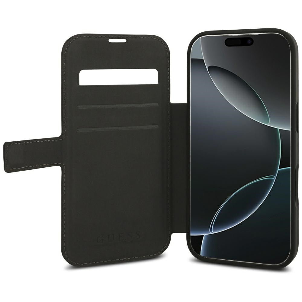 Калъф за Apple iPhone 18 Pro / 17 Pro, Guess, 4G метално лого, кафяв