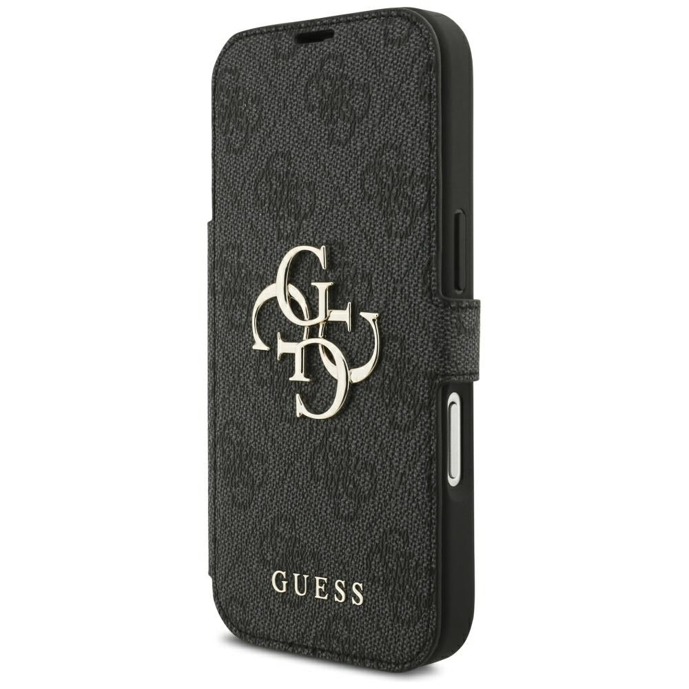 Калъф за Apple iPhone 18 Pro / 17 Pro, Guess, 4G метално лого, черен