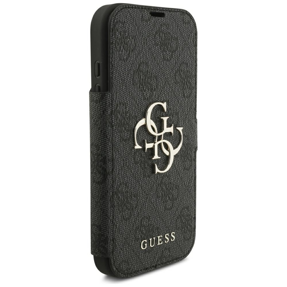 Калъф за Apple iPhone 18 Pro / 17 Pro, Guess, 4G метално лого, черен