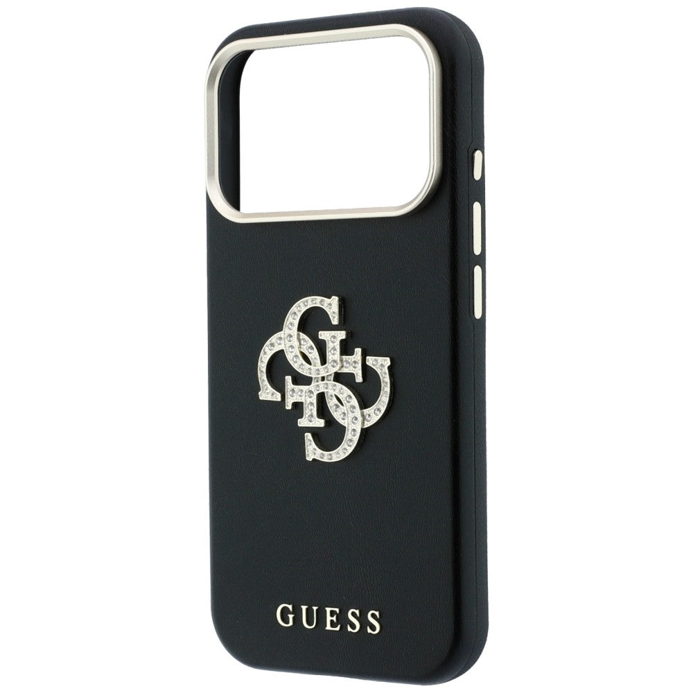 Case for Apple iPhone 18 Pro / 17 Pro, Guess, Smooth Big Strass Logo, Black