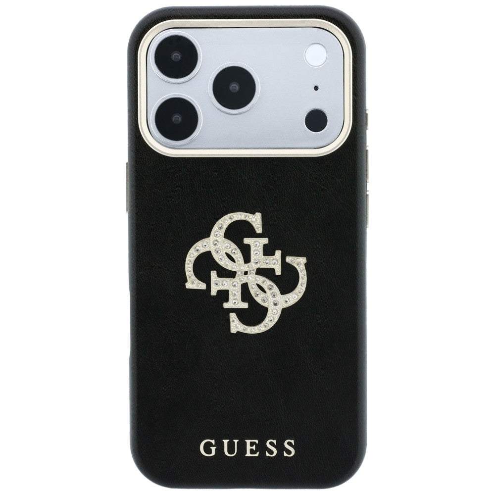 Калъф за Apple iPhone 18 Pro / 17 Pro, Guess, Smooth Big Strass Logo, Бордо