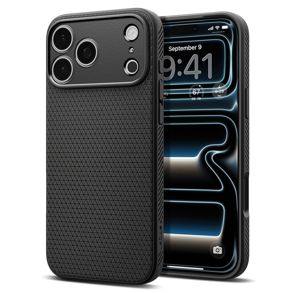 Калъф за Apple iPhone 18 Pro / 17 Pro, Spigen, Liquid Air, Матиран Черен ACS12149