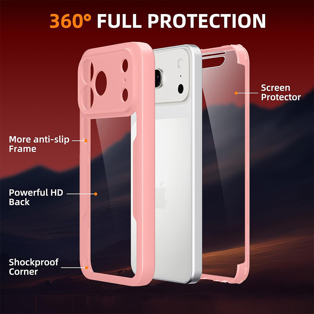 Калъф за Apple iPhone 18 Pro / 17 Pro, Techsuit, ColorVerse 360, Розов