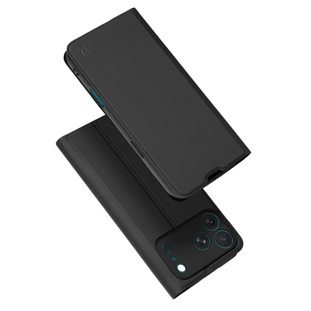 Калъф за Apple iPhone 18 Pro / 17 Pro, Techsuit, Magskin Book, Черен